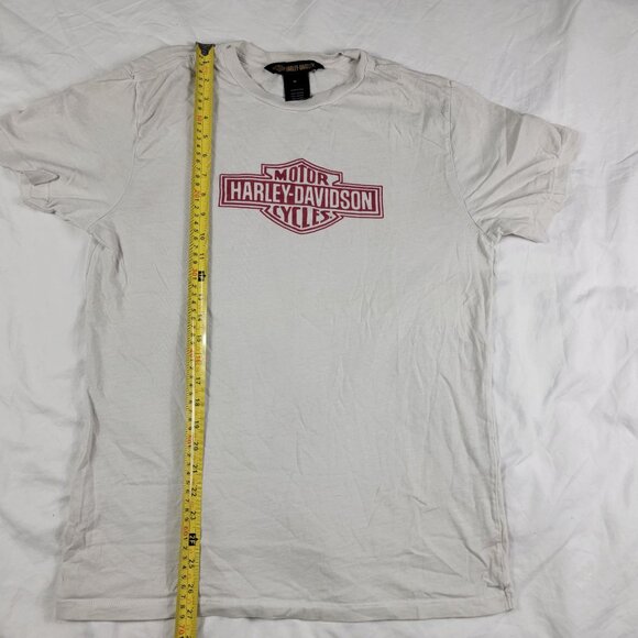 Harley Davidson Mens Medium White T Shirt Milwaukee Wisconsin Motorcycles Casual - Picture 7 of 8